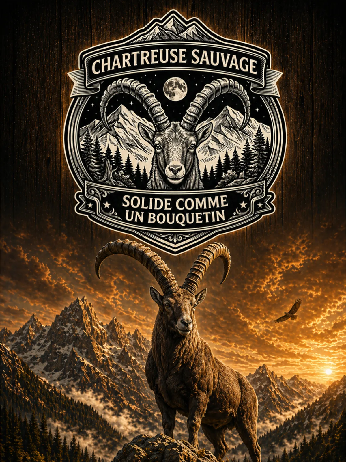 Affiche Bouquetin A3
