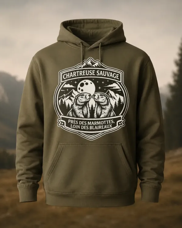 Sweat Marmottes Kaki