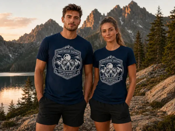 T-shirt Marmottes Bleu