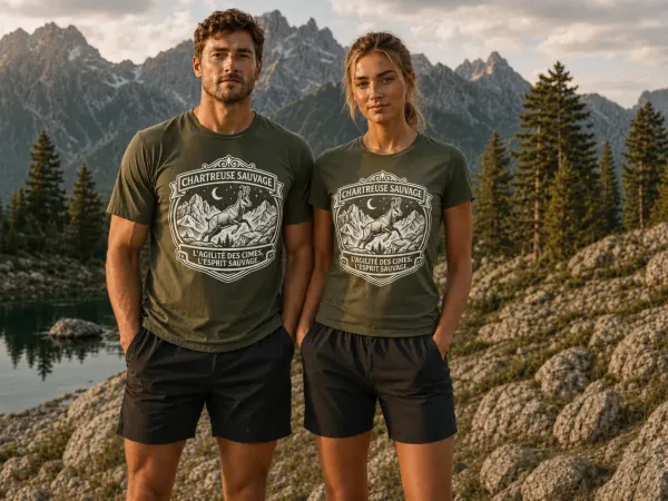 T-shirt Chamois Kaki